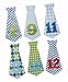 Mud Pie Boy Necktie Milestone Stickers, Multi Blue
