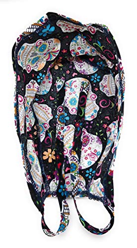 Scrub Hat Halloween Sugar Skulls Colorful Fabric Nurse Cap Doctor Do-Rag ER Skull