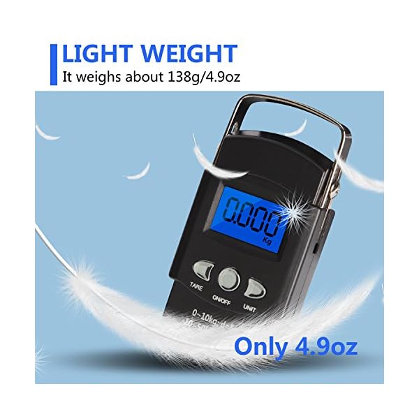 Fishing-Scale-Hanging-Scale-Hinpia-Backlit-LCD-Screen-110lb50kg-Capacity-with-Measuring-Tape-Multifunction-Portable-Electronic-Digital-Fishing-Postal-Kitchen-Luggage-shopping-Scale-Black