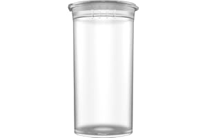 DRAGON CHEWER 13 Dram CR Plastic Packaging Pop Top Containers - Child Resistant Travel Holder Vial Bottles - 315 qty (Clear)