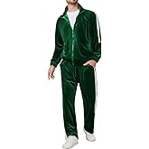 Ragelion Mens Tracksuit 2 Piece Velour Sweatsuit for Men Casual Full Zip Jogging Suit Jacket Pants Set