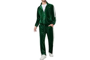 Ragelion Mens Tracksuit 2 Piece Velour Sweatsuit for Men Casual Full Zip Jogging Suit Jacket Pants Set