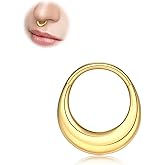Xpircn ASTM F136 Titanium Nose Rings 16G 8mm 10mm Septum Rings Cartilage Helix Conch Earrings Nose Rings Hoops Nostril Lip Daith Rook piercing jewelry