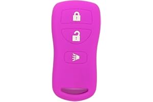 SEGADEN Silicone Cover Protector Case Holder Skin Jacket Compatible with NISSAN 3 Button Remote Key Fob CV2507 Purple