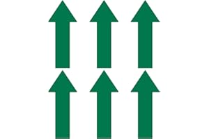 LiteMark Large Arrow Stickers 651 Durable Gloss Finish Green Arrow Decal - Floors, Walls, Signs, (Pack of 6 Arrows)