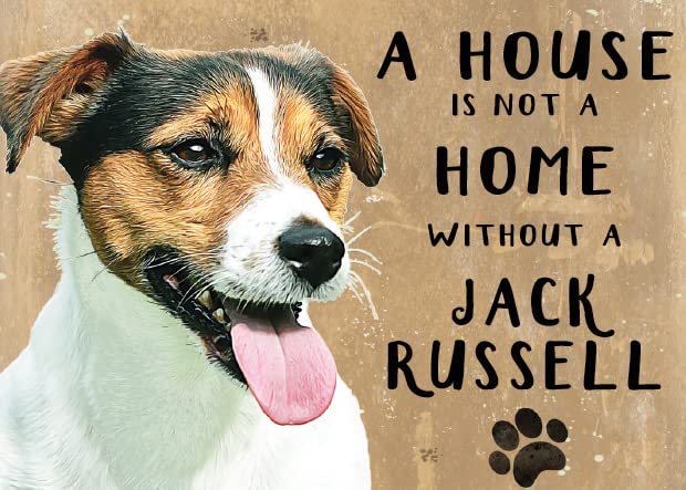 Small (150 x 200mm) Metal Sign - A House is Not a Home - Jack Russell