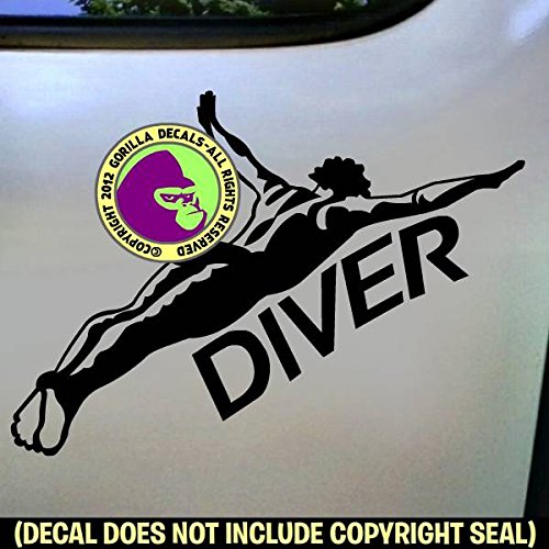 DIVER MALE #2 Springboard Vinyl Decal Sticker A
