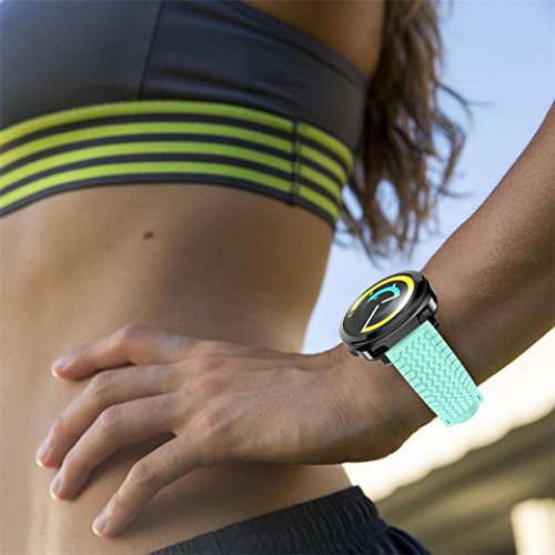Lisin For Samsung Gear Sport Accessories,Sport Soft Silicone Replacement Wristband Wrist Strap (Mint Green) - Thumbnail 4