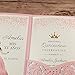 DORIS HOME 50pcs Laser Cut Quinceanera Invitations Pink, 4.7x7.1 Blank Quince Invitations for 15th Birthday, Invitation cards for Sweet 16 with Envelopes