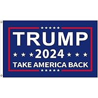 Trump 2024 Flag Take America Back Flag 3x5 Feet Banner with Two Brass Grommets for Interior and Exterior Decoration