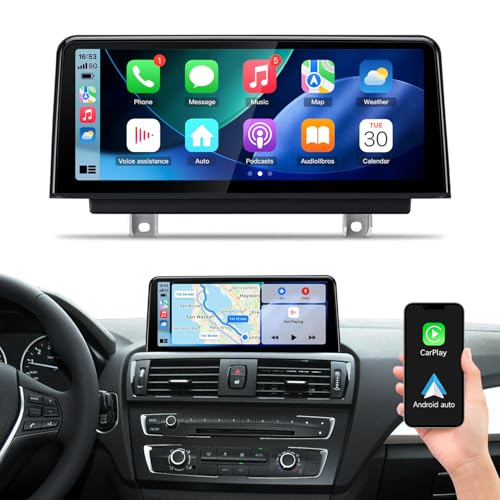 VIBEX 10.25 Inch Car Radio Carplay Wireless & Android Wireless Car Radio for BMW 1 2 Series F20/F21/F22/F23 2012-2016 with NBT System, Touchscreen Stereo Receiver with AirPlay Link, Siri