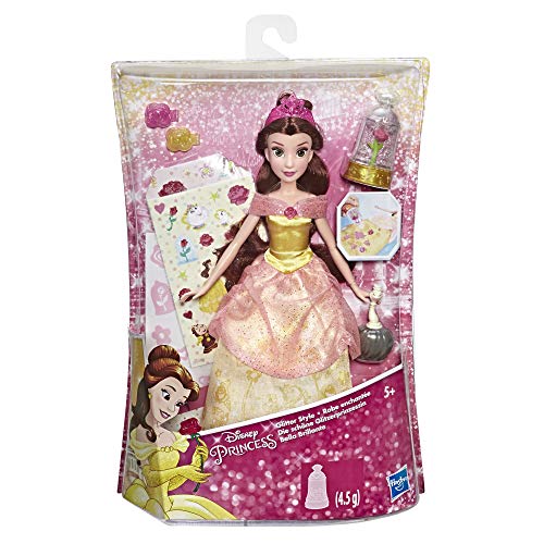 Disney Princess E5599EU4 Die schöne Glitzerprinzessin, Puppe mit Glitzer-Streuer und Zubehör, Multicolor – Bild 3