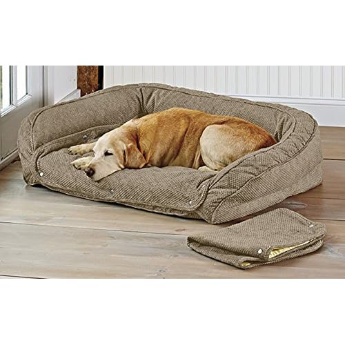 85 Off Orvis Memory Foam Bolster Dog Bed With Snap Off Pads