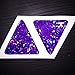 Domed Triangle Purple Reflective Decals Violet Glitter Night Gloss 3D Gel Rear Resin Motorcycle Sticker Badge Reflector Bike Bicycle Car Helmet Trunk Tailgate Self Adhesive Tri Anglethumb 1