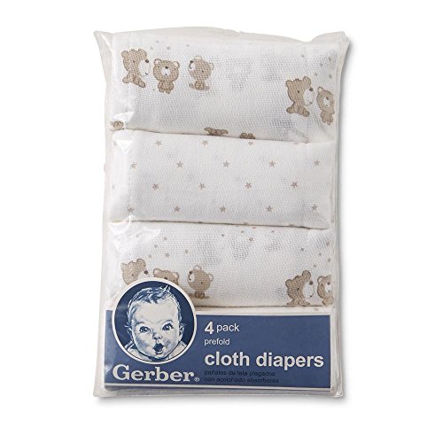 Gerber Prefold Gauze Cloth Diapers, 4 Count, One Size Pricepulse