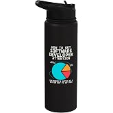 Debug Programming Engineer Coding Software Developer Stainless Steel Insulated Water Bottle