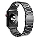 Fwheel Compatible with Apple Watch Band 42mm,Stainless Steel Replacement Smart Watch Band with Double Button Folding Clasp Compatible with Apple Watch Series 1,2,3,4,Sport,Edition(Space Grey 42mm)