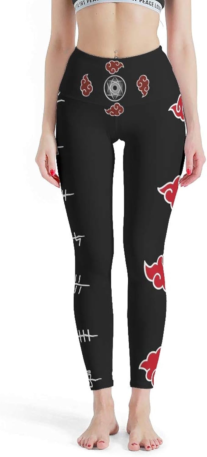 Dessionop High Waist Yoga Leggings for Women Anime Sharingan Eyes