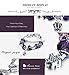 Elegant Silver European Charm Bracelet Purple Murano Glass Beads Bracelets (7.8inch/20cm) DB0009P-20