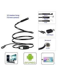 We R móvil Android endoscopio impermeable serpiente boroscopio Cámara de inspección USB
