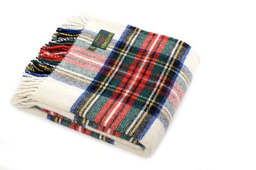 Pure Wool Knee Rug Tartan Throw - Dress Stewart - 70 x 183 centimetre