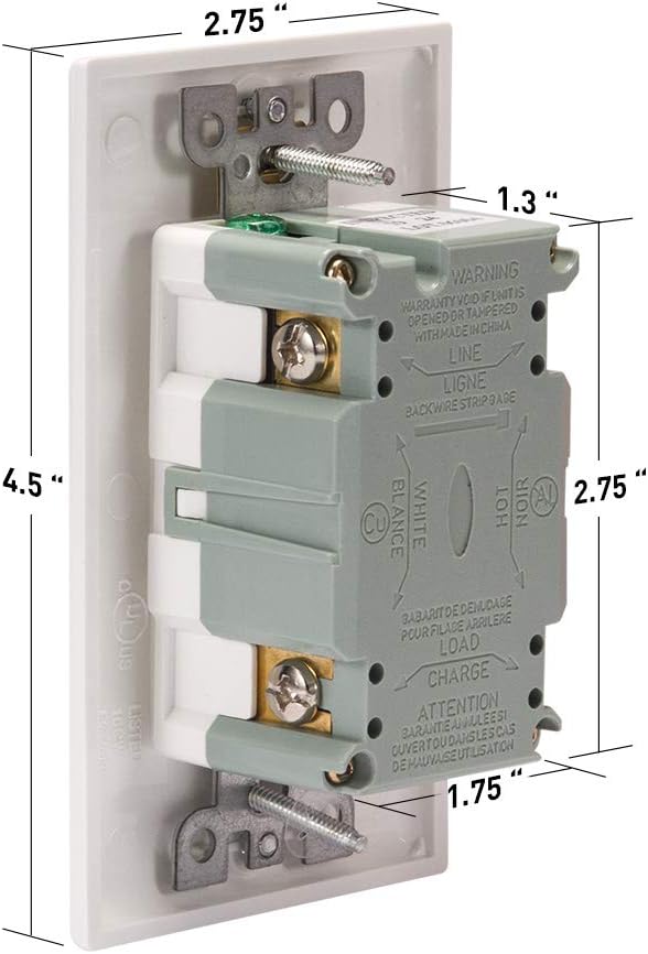 GFCI Outlet Receptacle 15 amp - UL Certified GFCI Replacement Weather Resistant Tamper Resistant White Electrical Duplex Outlets for Outdoor/Kitchen/Bathroom - - 