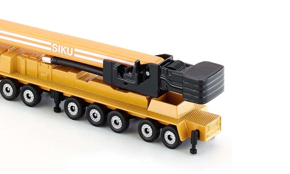 siku 1623, Mega Lifter, Metall/Kunststoff, Gelb, Teleskopierbarer Kranarm, Ausziehbare Stützen 5