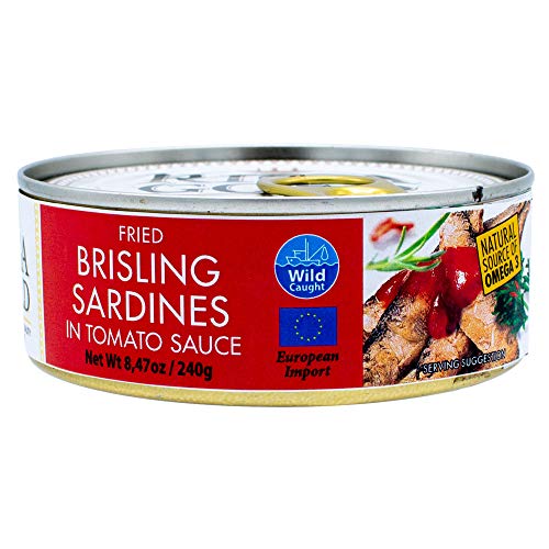 MW POLAR FRIED BRISLING SARDINES IN TOMATO SAUCE, 8.47 OZ (PACK OF 1)