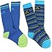 Bridgedale Kids Merino Ski (2 Pack) Socks, Blue/Lime, Small