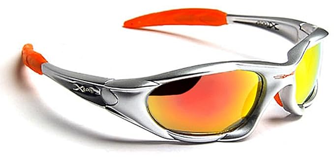 X-Loop Sonnenbrillen - Sport - Radfahren - MTB - Skifahren - Moto - Kajak - Squash/Mod. 010P Orange Grau Spektrum
