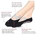 Yoga Pilates Socks Non Slip Skid Barre Socks with Grips Cotton for Women 2Pack Black & Purple