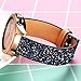 Greaciary Glitter Band Compatible with Samsung Galaxy Watch 3 41mm/Galaxy Watch 42mm,Active 40mm/Active 2 44m Sparkle Bling Leather Strap Wristband for Galaxy 20mm Smartwatch Women Girls Black