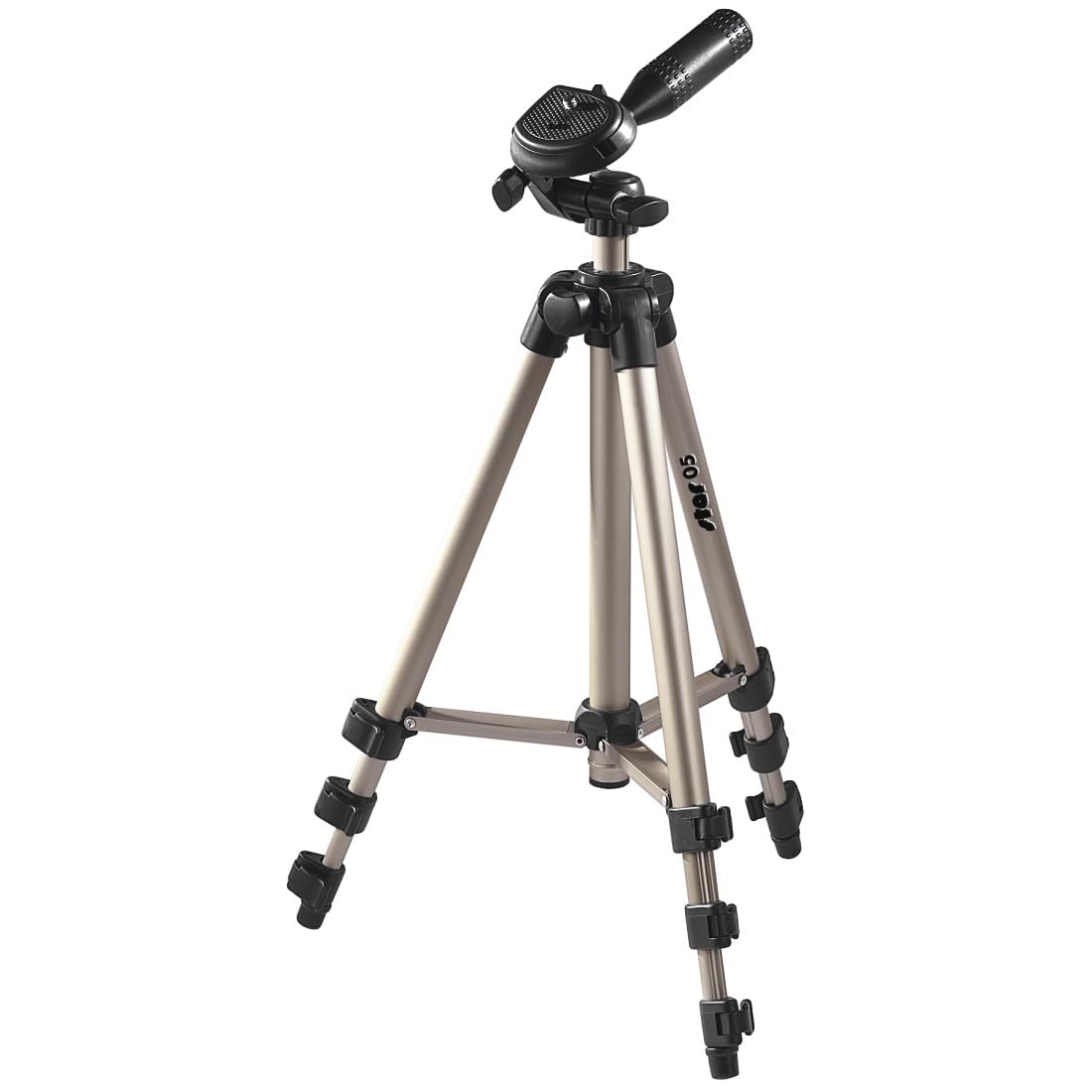 Hama "Star 5" Tripod | Light Tripod with 36-105 cm Height | 3 Way Head | 1/4" Connection for DSLR and System Cameras | With Carrying Case | Champagne