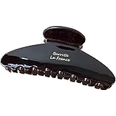 Wenlly morandi color hair claw clip, 4.1 Inch cellulose acetate hair clips, versatile strong fashion styling hair hold barrettes for women, black coffee