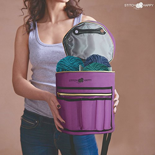 6 Stitch+Happy+Knitting+Bag+Organizer