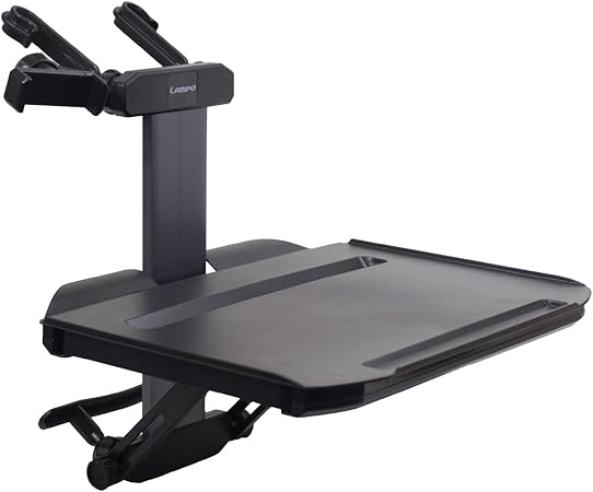 Amazon Lampo 車用テーブル 車用トレイ ス スマホホルダー 車載用テーブル ドリンクホルダー 収納トレイ カーテーブル タブレット ノートパソコンテーブル 車用簡易テーブル 車内食事トレイ 多機能テーブル 折り畳み式 2年保証 耐荷重10kg ブラックシルバー 車