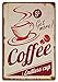 ERLOOD Get More Coffee Cup - Retro Vintage Tin Sign 12