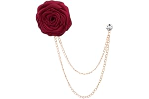 KILENER Rose Flower Brooch Pin Wedding Brooches for Men