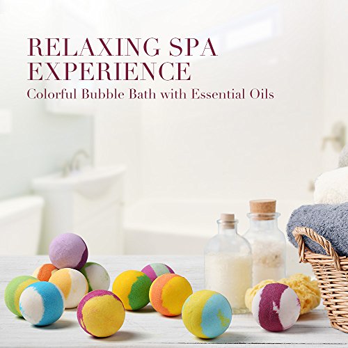 image for Aprilis 12 Bath Bombs Gift Set, Handcrafted Vegan Bath Bomb Set with D