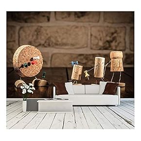 Concept Gaming Dart with Wine Cork Figures - Removable Wall Mural | Self-Adhesive Large Wallpaper - 66x96 inches