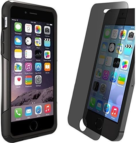 OtterBox COMMUTER WALLET SERIES iPhone 6/6s Case - Frustration Free Packaging - BLACK and OtterBox ALPHA GLASS SERIES Screen Protector for iPhone 6/6s - Retail Packaging - PRIVACY  Bundle