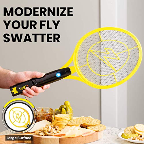ZAP iT! Electric Fly Swatter Racket & Mosquito Zapper with Blue Light