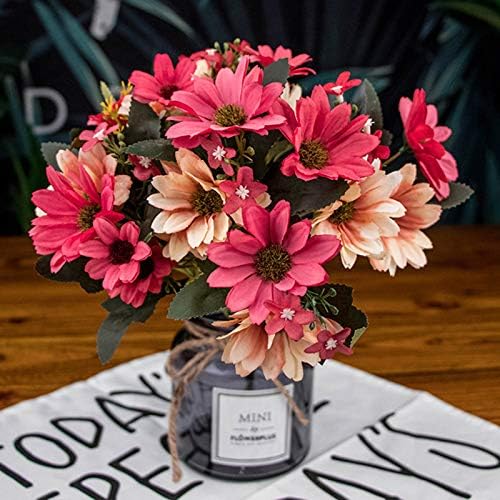 Shinecy Cloth and Plastic Artificial Flower Decoration Dutch Chrysanthemum 21 Head Garden (A Bunch)