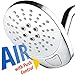 AirJet-400 High Pressure Luxury Multi-Function Shower Head w/ High-Velocity Flow Accelerator(TM) Hydro-Engine for More Power with Less Water! Latest Style, Giant 5