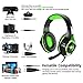 BlueFire Stereo Gaming Headset for Playstation 4 PS4 Over-Ear Headphones with Mic and LED Lights for Xbox One, PC, Laptop(Green)thumb 2