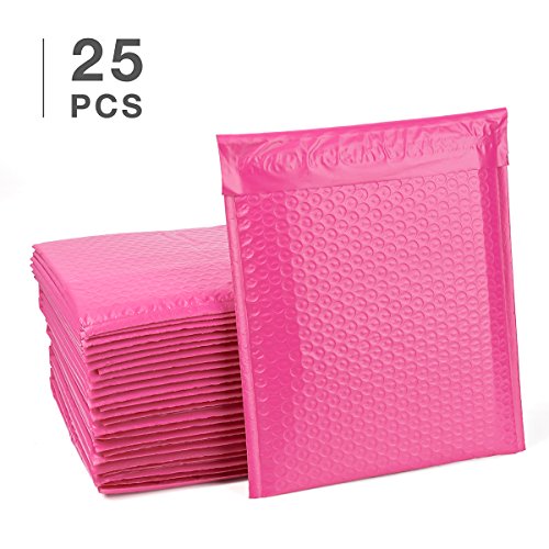 FU GLOBAL #2 Pink Bubble Mailers 8.5x12 Inch Padded Envelopes Pack of 25