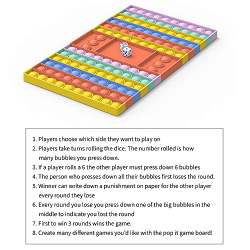 Araash Big Pop it Game Board Pop It Fidget Game Chess Board Pop It Pop It Dice Game Big