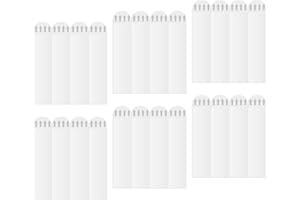 LINDESA 24 Pcs of Strips Pictures Hanging Medium Refill Adhesive Strips, Effortless Damage-Free Hanging for Living Spaces, Ideal for Medium Indoor Wall Hooks, Tool-Free Removal 92x19mm, White, FF2P-HYM-7