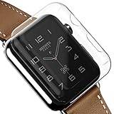 OLEBR Apple Watch Series 3 Case Protective HD Clear PC Screen Protector [Ultra Thin], Lifetime Replacements Cover Case for Apple Watch Series 3/2/Edition/Nike+ 42mm