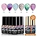 Maphie Gel Nail Polish Sets 6 Dreamlike Colors Changing Gel Polish UV LED Soak Off Gel Varnish Manicure with FREE TOP BASE COAT SET 0.21 OZ